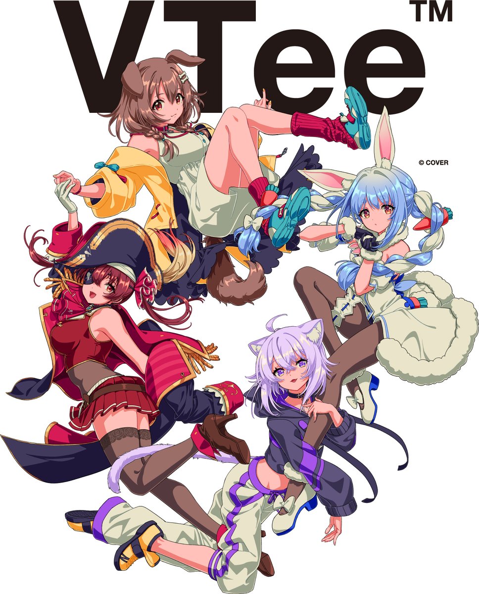 KAI_YOU_ed's tweet photo. ホロライブ×VTeeのコラボアパレル発売　宝鐘マリン、兎田ぺこら、戌神ころね、猫又おかゆが参加
https://t.co/qpvjLRp5X4

インターネットカルチャーを題材にした新興ブランドとコラボし、Tシャツやプルオーバーフーディーなどを展開。SHIBUYA TSUTAYAでも展示・販売が行われます👚 https://t.co/u267vhZJsM
