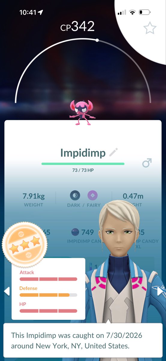 PokemonGoWins's tweet photo. Day 6 of posting Pokemon Go W’s: 96 Impidimp from Research and decent IV Kyurem #pokemongo #pokemongowins #impidimp #kyurem https://t.co/Na5LJrC32A