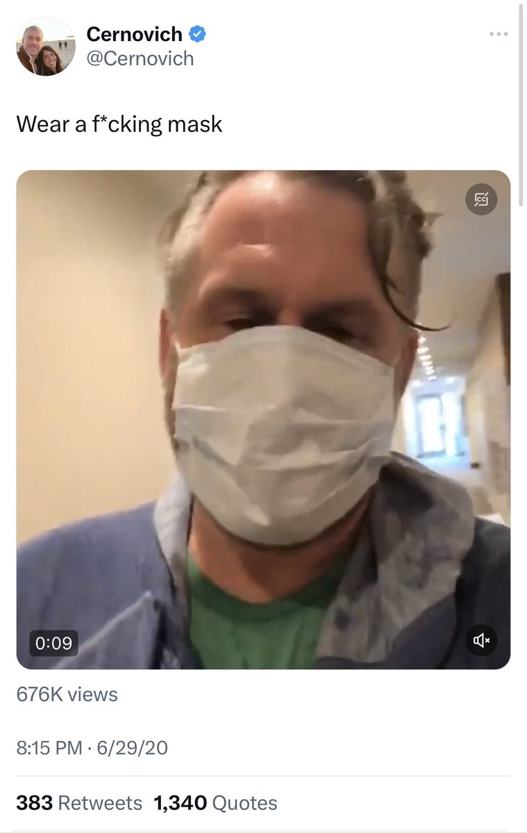 vancemurphy's tweet photo. I love these fake talking heads complaining about Fauci. This stupid mother f—ker was telling you all to wear a mask and you still follow him. 

@Cernovich https://t.co/lA0pWrbDsF