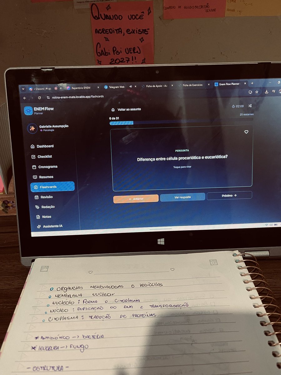 gabiszarra_'s tweet photo. ˚. #studyvlog ˚. ୨ৎ |30.07
hoje acordei cedinho para ver biologia e os flashscards do Enem flow me ajudaram dmsss (recomendo!!!) e logo de tardezinha teve correção do simulado de história nem amo🩷
#studytwt #studytwtbr https://t.co/oZYiRYChus
