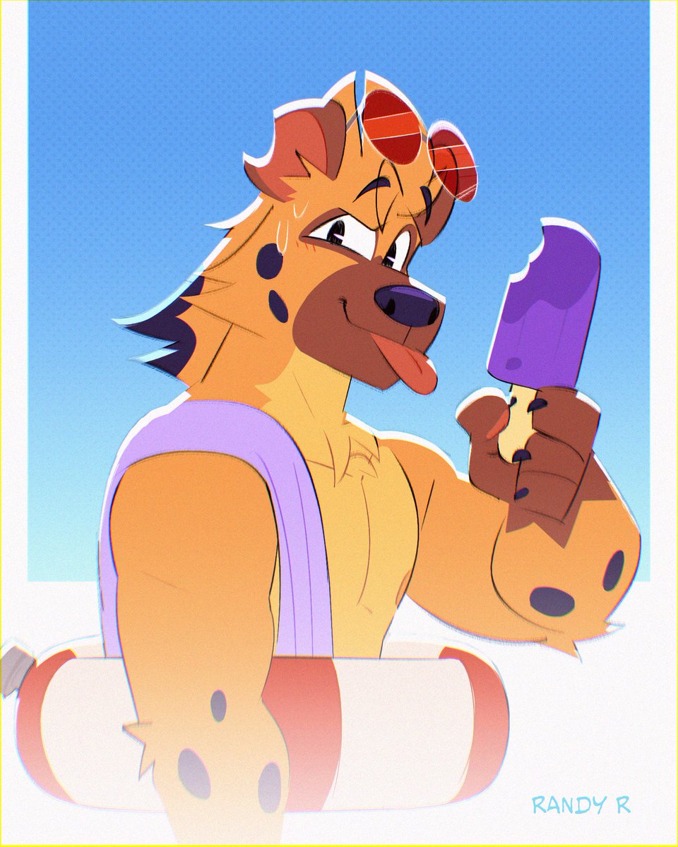 RandyR_Art's tweet photo. I'm Randy! ☀️💦

#Fursona #Hyena #FurryArt https://t.co/BnBKYk2StT