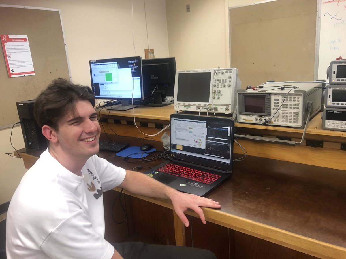 rhmza's tweet photo. BPSK link experiment with summer interns. Frequency errors were dealt with manually changing the center frequency… PLL solution is next!!! @SJSU https://t.co/54nrzfZVxf