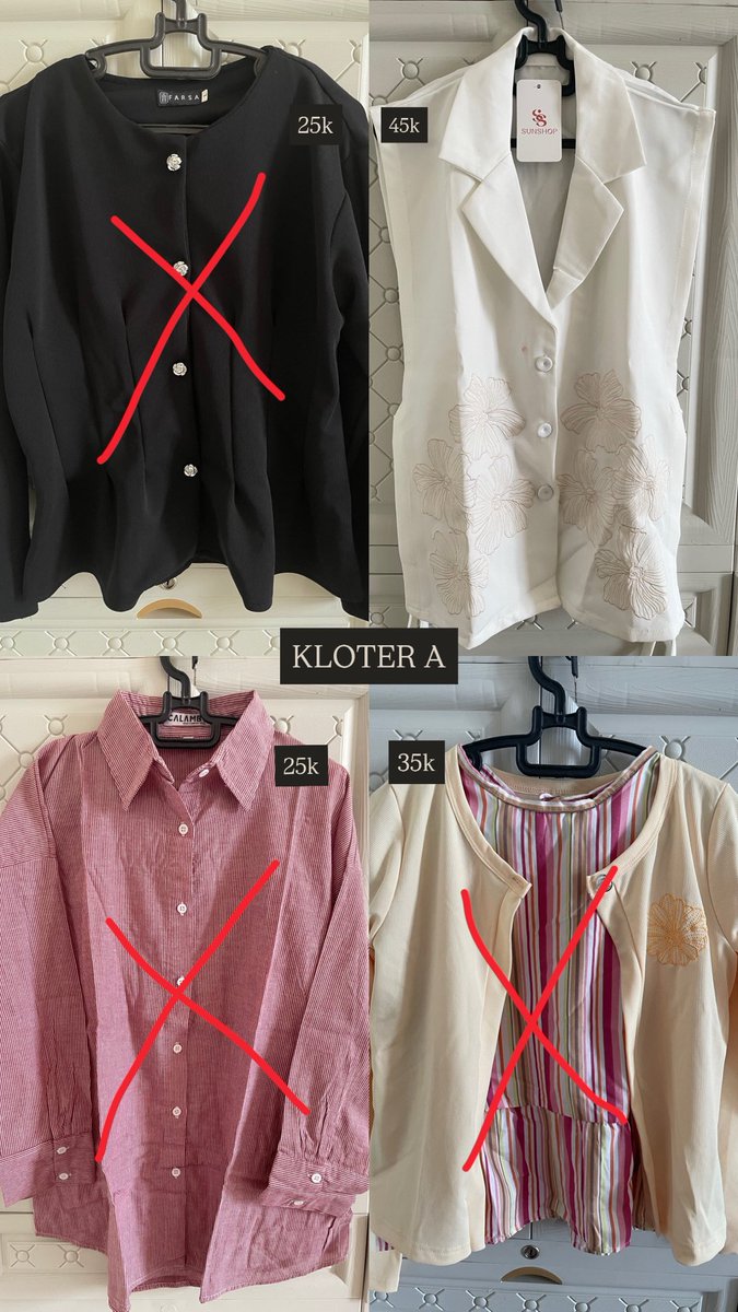 parkjhaniyya's tweet photo. Update PL Kloter A dan B
yuuu abisinn bebb😚😚🫰🏻 #zonauang #prelovedbaju https://t.co/KypLD1B4fD
