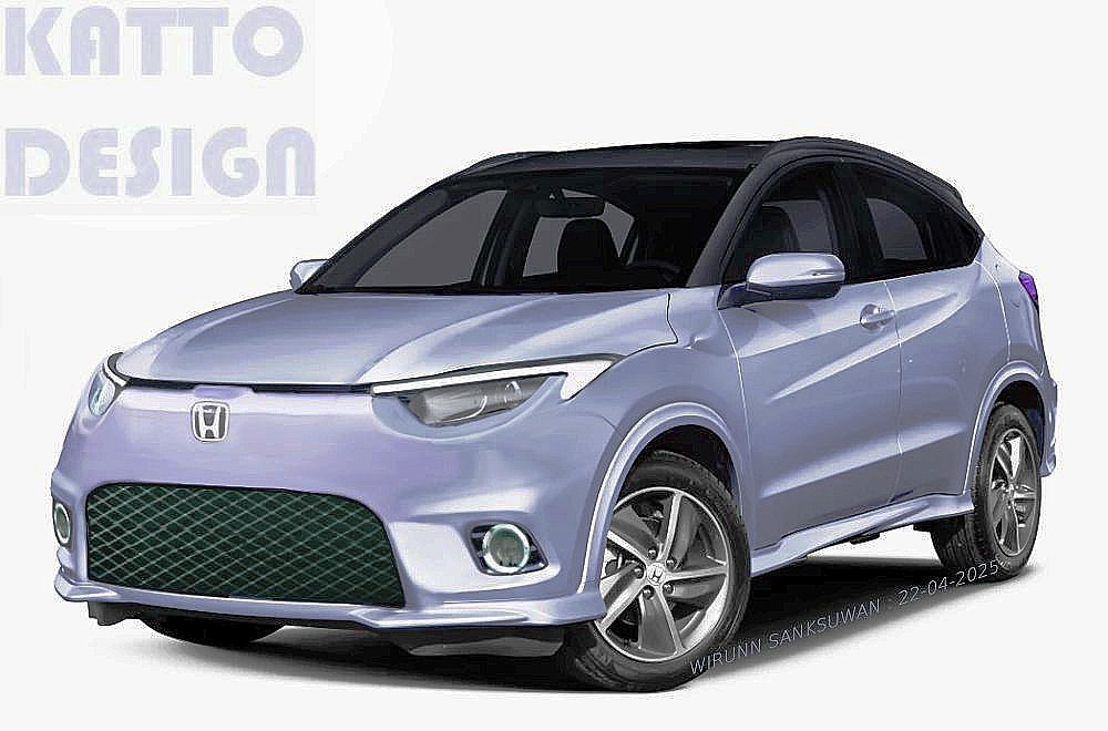kaaw21's tweet photo. my idea+CG : Honda HRV gen2.dress-up with abs plastic cover front bumper https://t.co/ebY0SYh2Gp