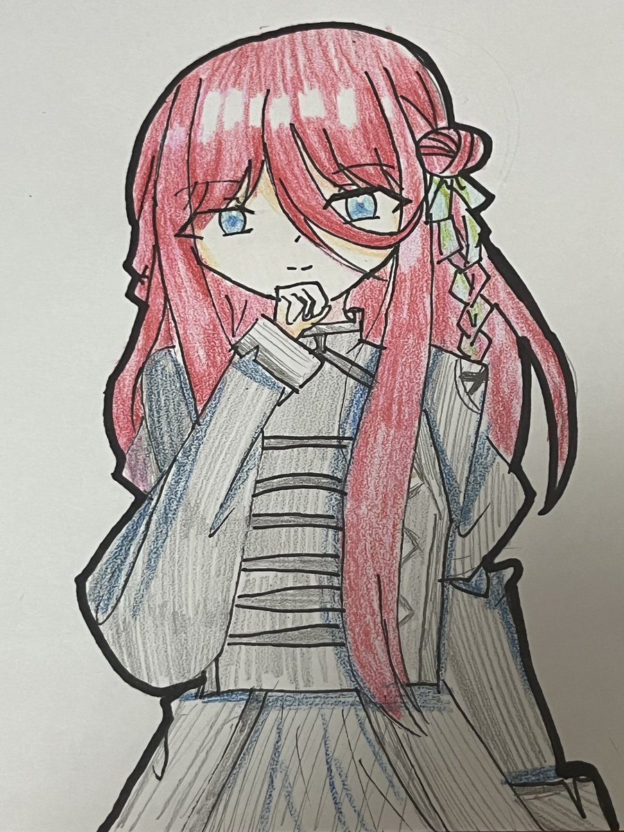 Riya2o4's tweet photo. 『アナログ』#俺クロFA #俺クロ 
練習用でスズネちゃん書いた☆下手かもしれないけど許してちょ☆ https://t.co/VeV8FfITkI