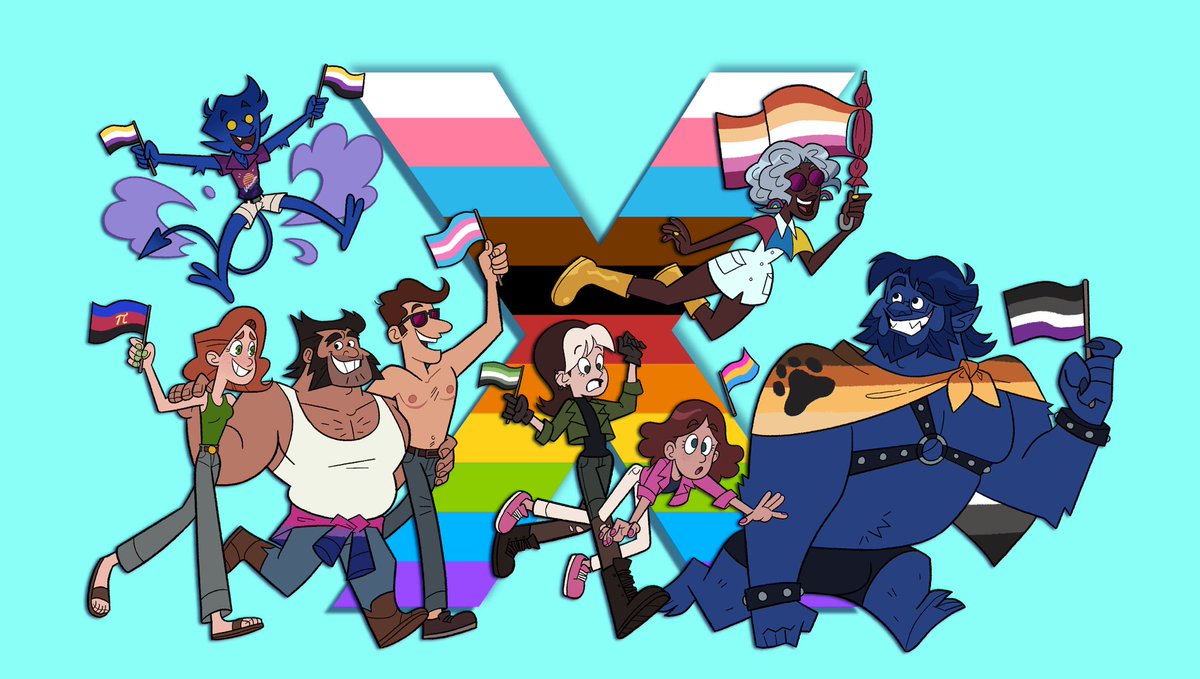 htoast_art's tweet photo. I love that every time I do a lineup of redesigns/fanarts it eventually gets labeled as "your typical queer friend group" that's always like the highest compliment someone can give me as a queer person and character designer https://t.co/XL4vKGuq4z