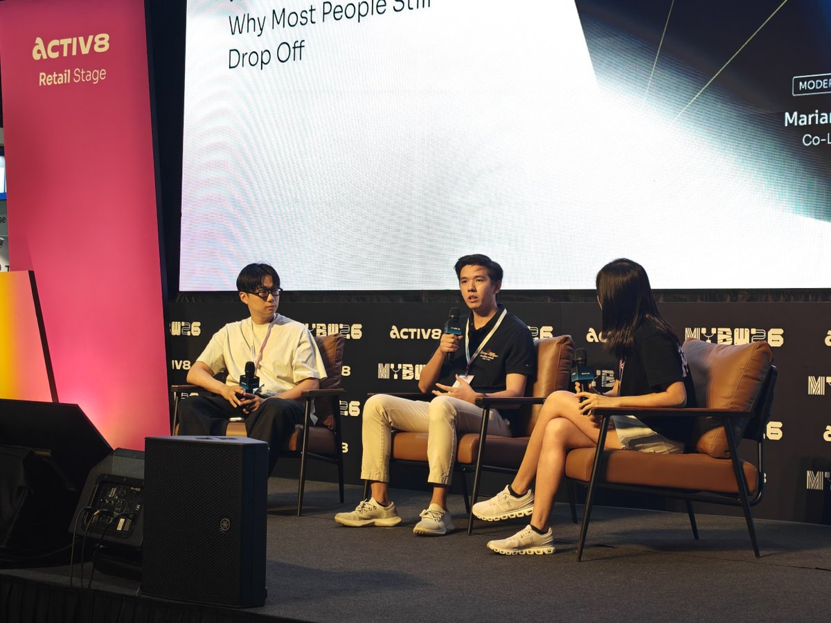 movement_xyz's tweet photo. Joe joined @offchain and @base at @MalaysiaBCW to discuss conversion bottlenecks, first-use drop-off, and retention.

Onchain consumer growth gets better when the product gets simpler, friction drops, and feedback loops get tighter. https://t.co/5dMWFNGf1f