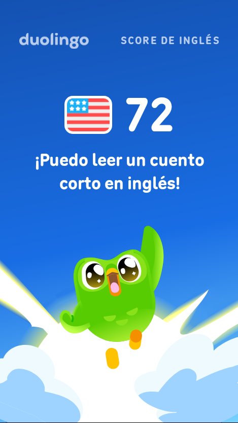 UrielGaDi's tweet photo. ¡Mi Score de inglés en Duolingo es de 72! https://t.co/Ff7U82ms7d