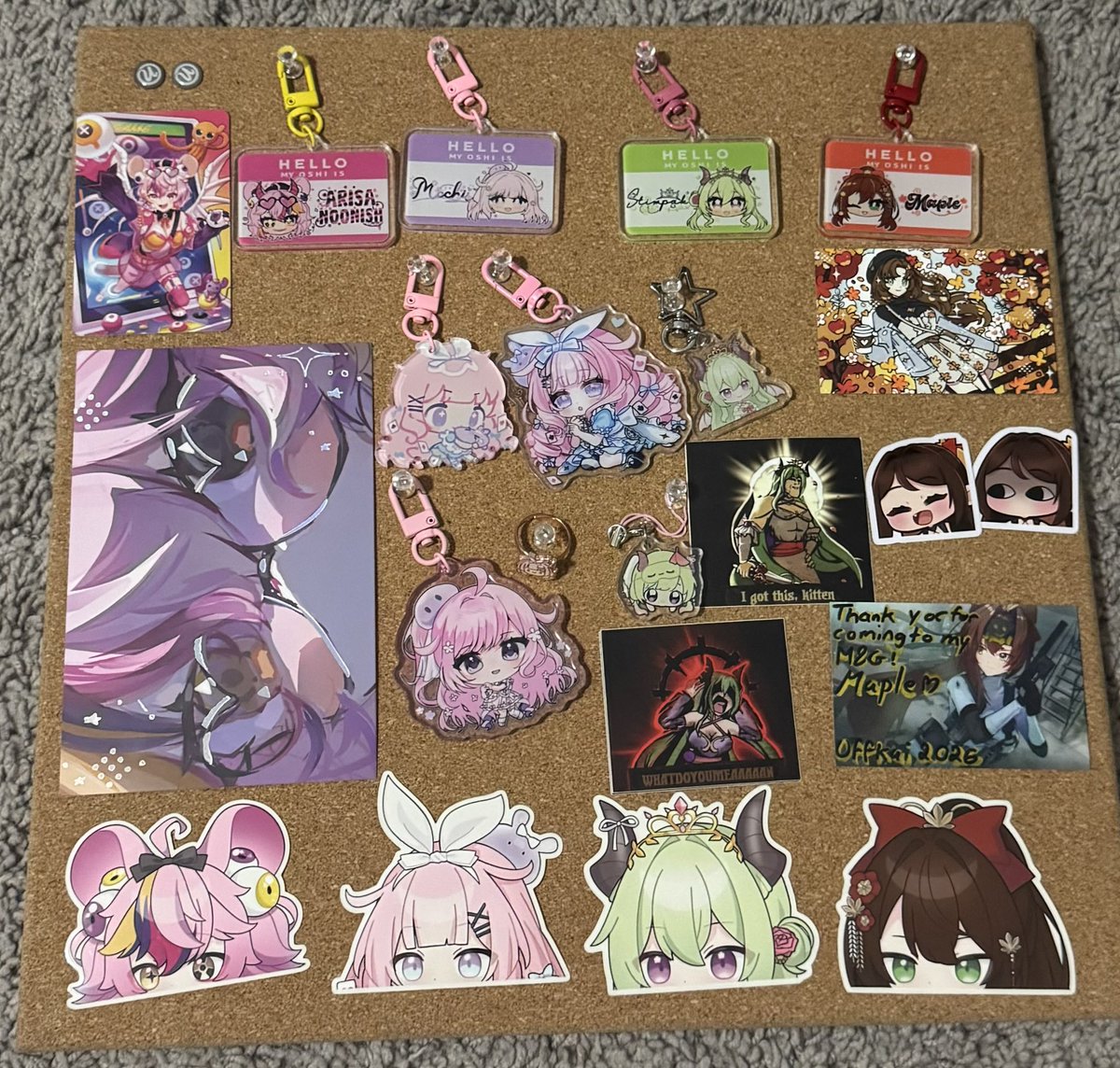 DonkeyTong's tweet photo. @GlitchStarsEN Need to find a way to keep the non keychains/charms on the board, but wanted to get this out before the Observatory!#gsnews https://t.co/BCNtYgD4yz