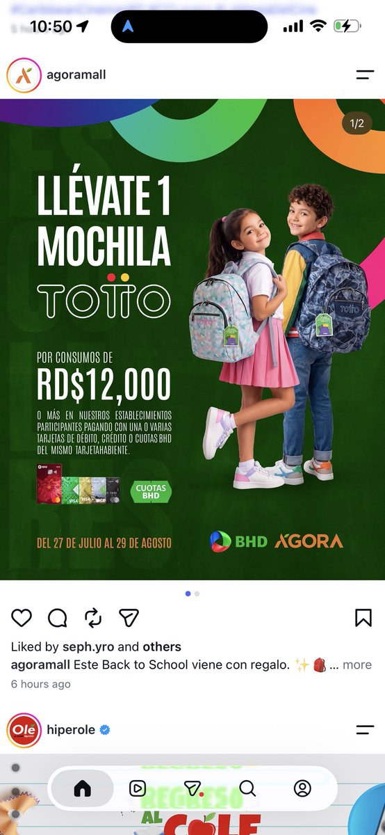 PaolaCalderon08's tweet photo. Cómo conseguir una mochila Totto gratis: Vaya a Ágora y pague sus servicios básicos en la estafeta de todo pago en servicio al cliente del jumbo. Luego coja la factura y vaya a la estafeta de BHD y escoja su mochila.  

Entre luz, WiFi de casa y celulares cualquiera se mete en 12mil pesos.