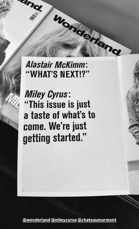 TudoMiley's tweet photo. 🚨 Um evento está sendo realizado neste momento no Chateau Marmont para o lançamento da edição da revista Wonderland estrelada por Miley Cyrus.

— “Esta edição é apenas um gostinho do que está por vir. Estamos apenas começando.” https://t.co/MMRtud67HM
