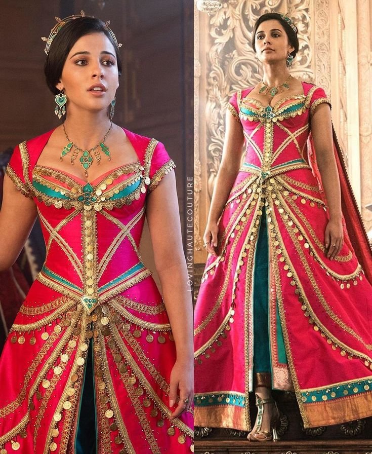 Nozes202's tweet photo. Tipo eles querem MESMO convencer que uma PRINCESA árabe que cresceu em um CASTELO usaria roupas coladas parecendo fantasia de carnaval e com esse nível de tecido barato??? A pfvr Disney https://t.co/prau1rrxUk