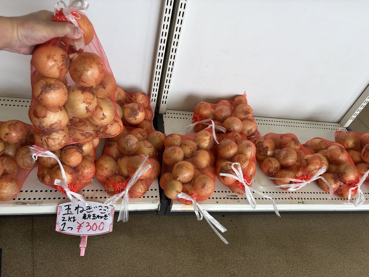 ryo4503's tweet photo. ゆうゆう野菜直売所営業中です
＼( ´･ω･`)┐🥒🧄🥦🍅
写真はPM12時20分現在販売している
野菜です
お待ちしてます
#湧別
#野菜
#切り花
シソジュースに
#赤紫蘇
#玉ねぎ
#紫玉ねぎ
#長葱
#にんにく https://t.co/ldS3HB60WB