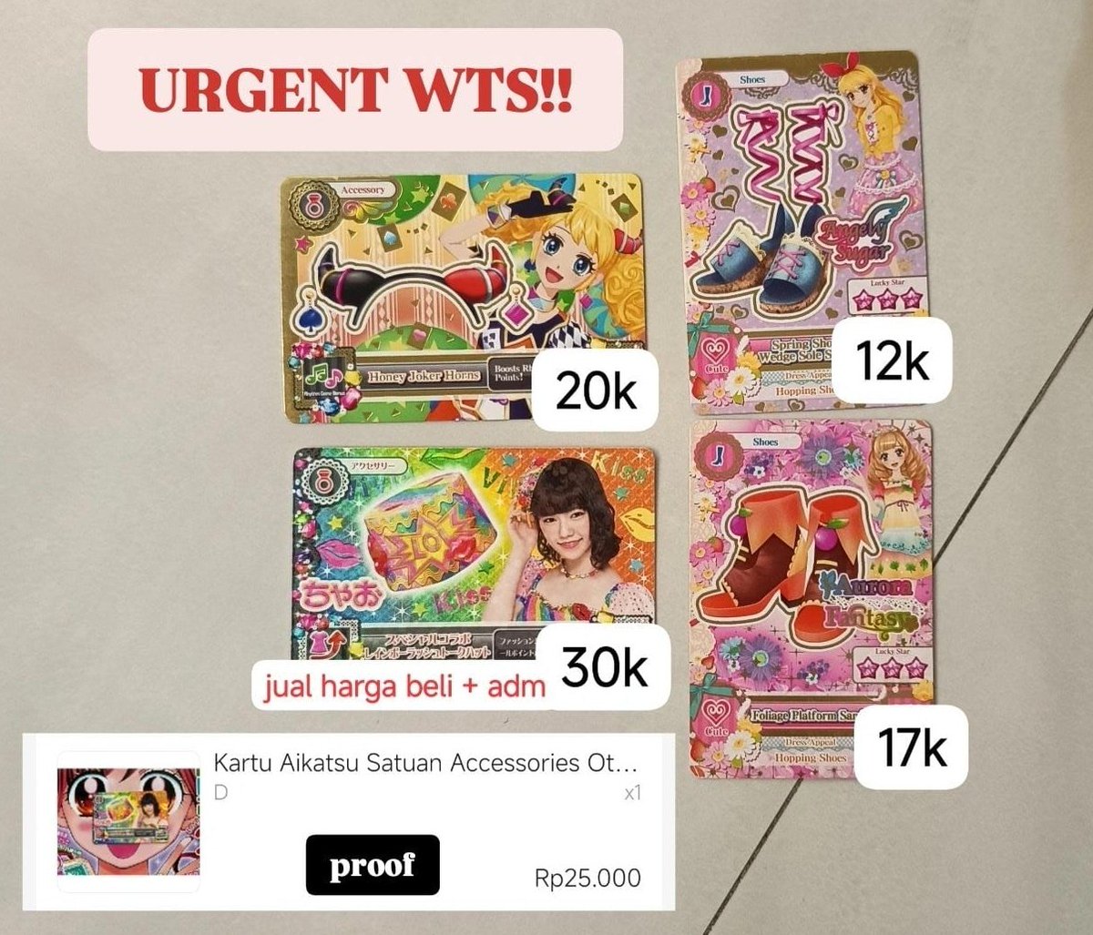 sammeymoy's tweet photo. hai haii ijin wts aikatsu yahh
kalo minat  feel free to dm yahh

#aikatsu  #wtsaikatsu #jajanaikatsu #warungaikatsu https://t.co/cWupA8jDOJ