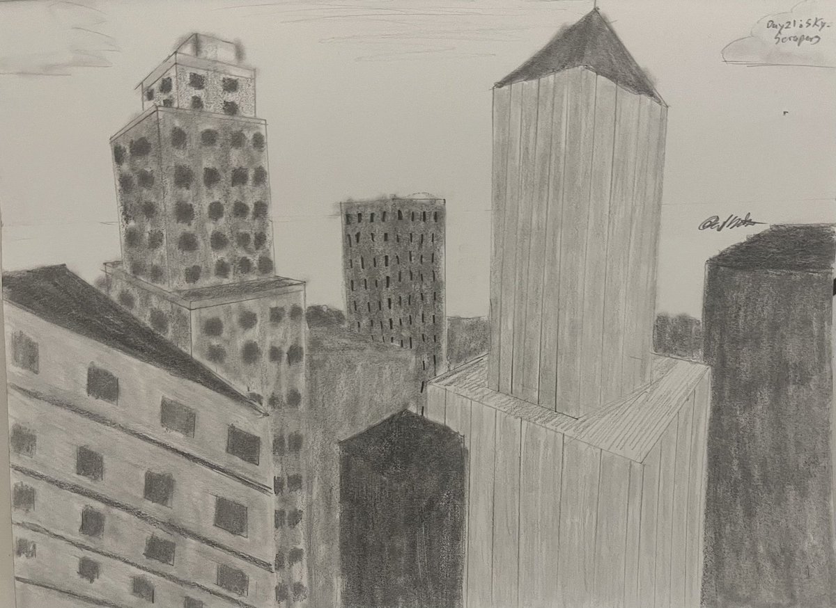 bottomgear09's tweet photo. Day 21: Skyscrapers
#skyscrapers #apdrawing #pencil https://t.co/y4Jh2G7lo6