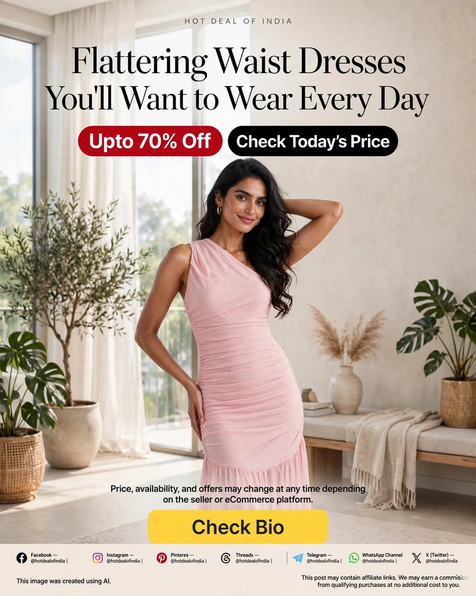 hotdealofindia's tweet photo. Party mein sabse alag dikhna hai? ๐ Ye gorgeous pink drop waist dress hai perfect choice! Trendy, stylish aur comfortable bhi. Aaj hi lo ye viral look! ๐
โCheck Price
๐ https://t.co/ux3j9aMJcu
โ#hotdealofindia #partydress #fashiontrends #viral #onlineshopping #indiastyle https://t.co/ovzRLMQdFg
