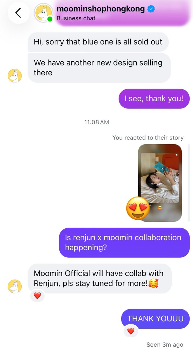 _renviolette's tweet photo. GUYS RENJUN X MOOMIN IS REALLY HAPPENING AHHHHH https://t.co/qJxTAhXSlm