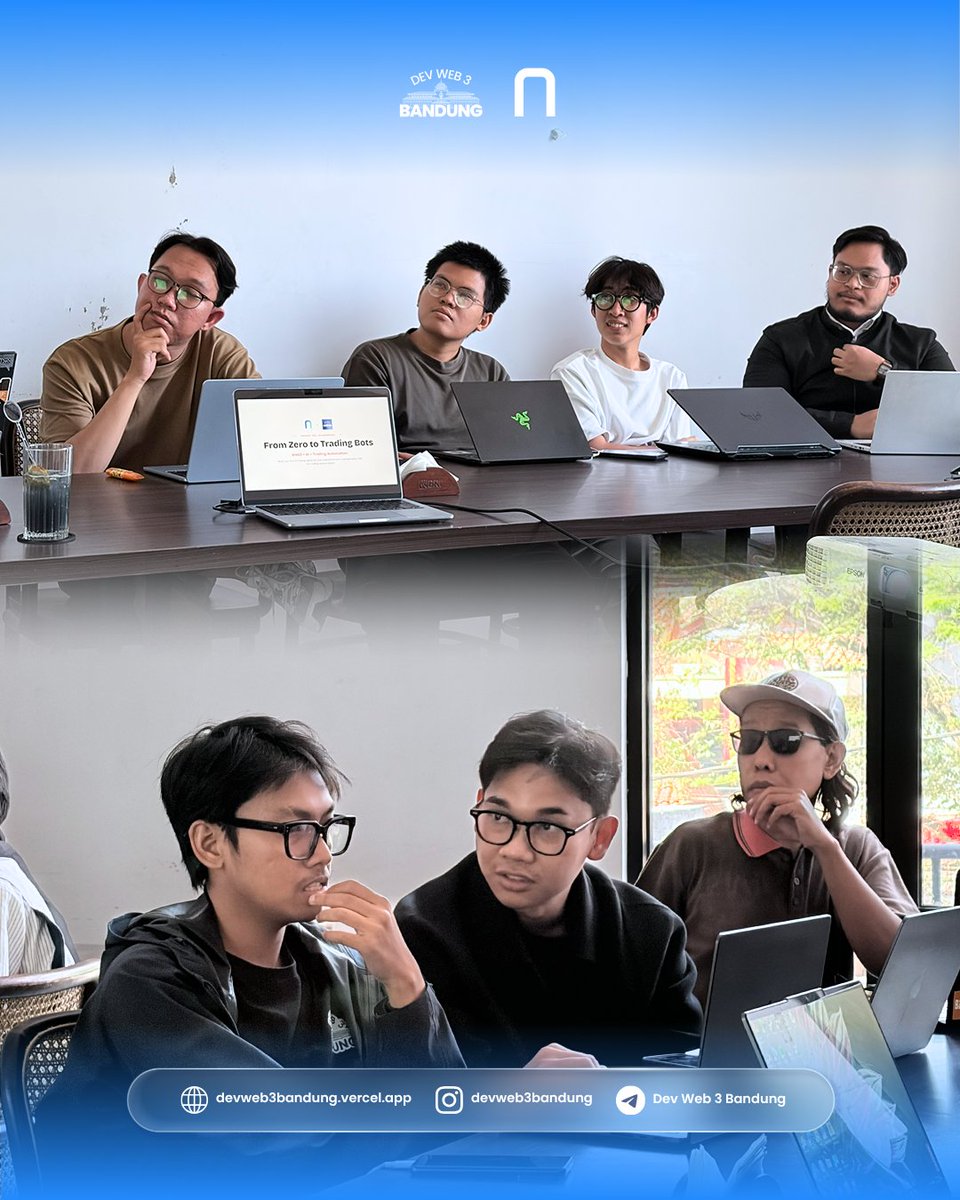 devweb3bandung's tweet photo. Workshop ✅
Diskusi ✅
Ngoding bareng ✅

Dokumentasi event From Zero to Trading Bots Collaborate with @pintu_id

Semoga habis ini makin banyak yang bikin trading bot, bukan cuma jadi penonton. 👀 https://t.co/nZ4KZ3ZIIY