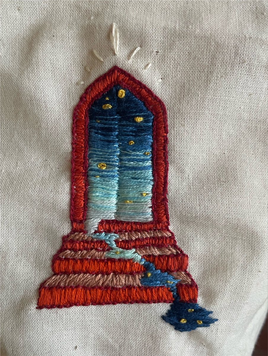 craphound69's tweet photo. While I have been sick this week I have been learning hand embroidery here is my first one https://t.co/DoasO8vj4y