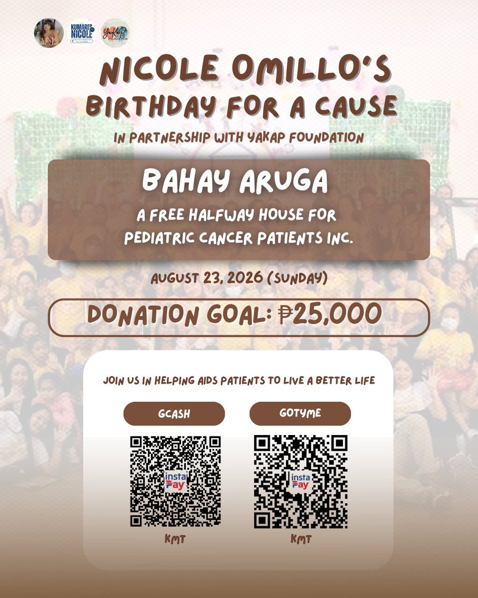 MINIs_Official's tweet photo. This year, we're celebrating Nicole Omillo's birthday by giving back. 🤎

Through Nicole Omillo's Birthday for a Cause, we're raising funds for the children of Bahay Aruga, a free halfway house for pediatric cancer patients. https://t.co/Wlbnp9KcBr