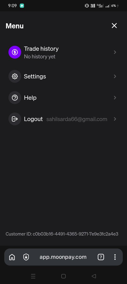 Dipak11010's tweet photo. @moonpay My moonpay account is created but still not getting verified on paybox is it because services are not available in my region 

@moonpay help me 

What about me https://t.co/qROn3U6pQF