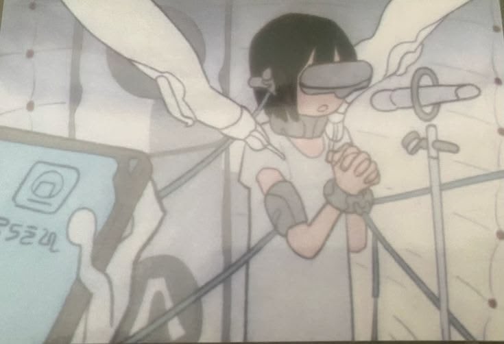 cle1vyr's tweet photo. something i wish we got more info on while alnst was being developed is definitely the religious aspects. we see two characters in specific in praying poses a lot, hyuna and sua. sometimes i wish we got to find out more https://t.co/jn7BXN1Hl3