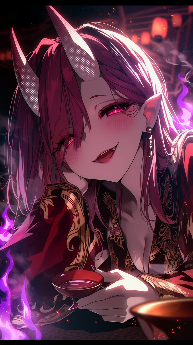 Numatea0118's tweet photo. 【酒呑童子】
暑いとにかく暑い。
水分、塩分補給していきましょ。
⚠︎アルコールは水分補給になりませんw
 #AIイラスト #酒呑童子 https://t.co/d72dJCNBTO