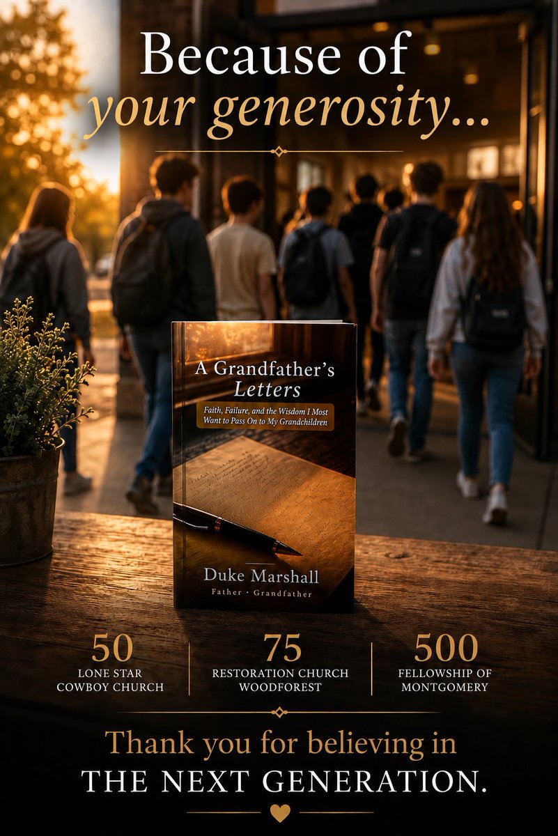 AcadAlliesTX's tweet photo. Three weeks ago, this was just an idea.

Today, 625 students will receive a copy of A Grandfather’s Letters.

Thank you to everyone who prayed, gave, shared, and believed.

The fundraising is finished.

Now we pray God changes lives. https://t.co/LmR9Pv1fg3