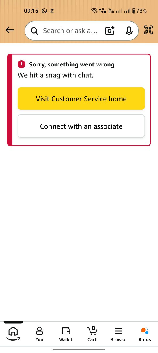 pkhatri77's tweet photo. @AmazonHelp Whenever you sende me a link it responded like this what should I do with that https://t.co/8DWH0w5YUr