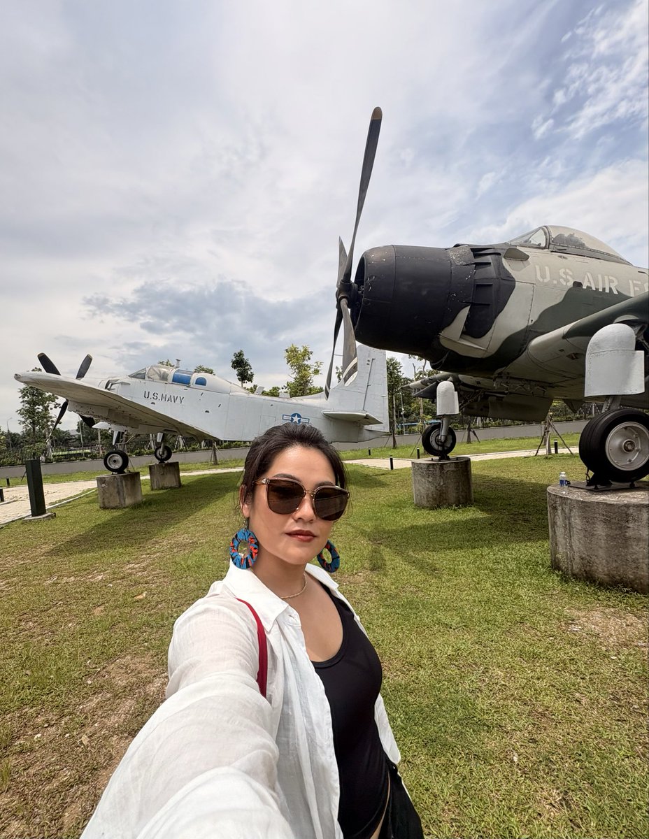 Jingjing_Li's tweet photo. Came to Vietnam Military History Museum in 🇻🇳Hanoi, a massive new museum opened in 2024.

Lots of captured U.S. aircraft’s, tanks and vehicles displayed in the yard to help visitors learn U.S. war of invasion of Vietnam.

Lots of historic photos and data about that war too: “During the war of destruction in North Vietnam (1965-1973), the U.S. Air Force dropped millions of tons of bombs on North Vietnam, killing nearly 80,000 people and causing injuries to about 120,000 others. Most economic and defense facilities were destroyed. Six cities were heavily damaged (including Hanoi and Haiphong): 28 out 30 towns, 96 out of 116 villages, and 4000 out of 5,788 communes in North Vietnam were destroyed. 350 hospitals, 1500 clinics, 1300 schools, hundreds of temples, pagodas, churches, historic sites, and hundreds of thousands of hectares of fields and gardens were bombed and severely injured.”