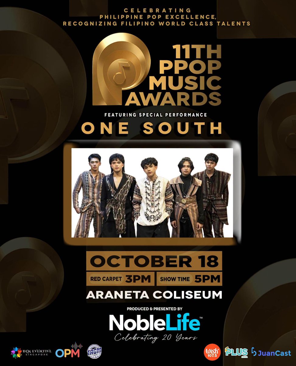 dday_ph's tweet photo. Here's the first set of PPOP Groups joining the 11TH PPOP MUSIC AWARDS!
Sino pa ang mga gusto mong makasama this October?
🗓️ October 18, 2026
📍 Araneta Coliseum
#PPMAxNobleLife
#11thPPOPMusicAwards
#PPMA2026
#SYNC #NOVA #OneSouth #Cloud7
@PpopMusicAwards https://t.co/FSil0kRZvP