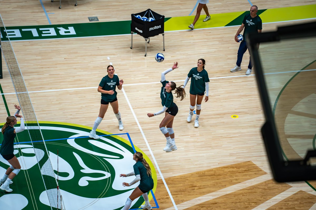 CSUVolleyball's tweet photo. A bird's eye view on 𝗗𝗮𝘆 𝗢𝗻𝗲! 👀

#Relentless x #PointRams https://t.co/kqgdyNJvEA