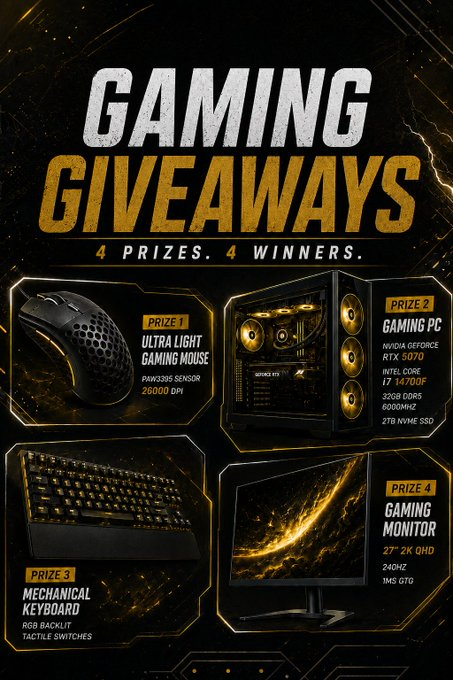 SarrowEsports's tweet photo. WERE GIVING BACK!! 🎉

How to enter:
• Follow this account
• Like &amp; repost this post 
• Comment What Prize YOU NEED

Giveaway Ends 8/7/26! https://t.co/t7gVTY8Bbb