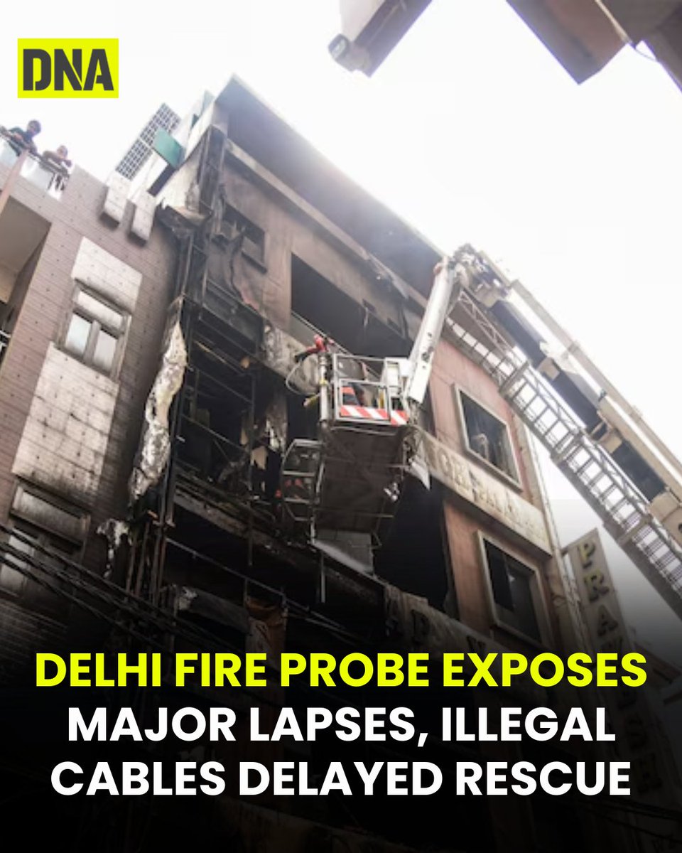 dna's tweet photo. A probe into the Palam Vihar fire found illegal cables, equipment failure, and poor training delayed rescue efforts, leading to nine deaths.
Read here :https://t.co/jQfLxURJOn
#DNAUpdates | #PalamVihar | #FireIncident | https://t.co/w1Q0te3aJ9