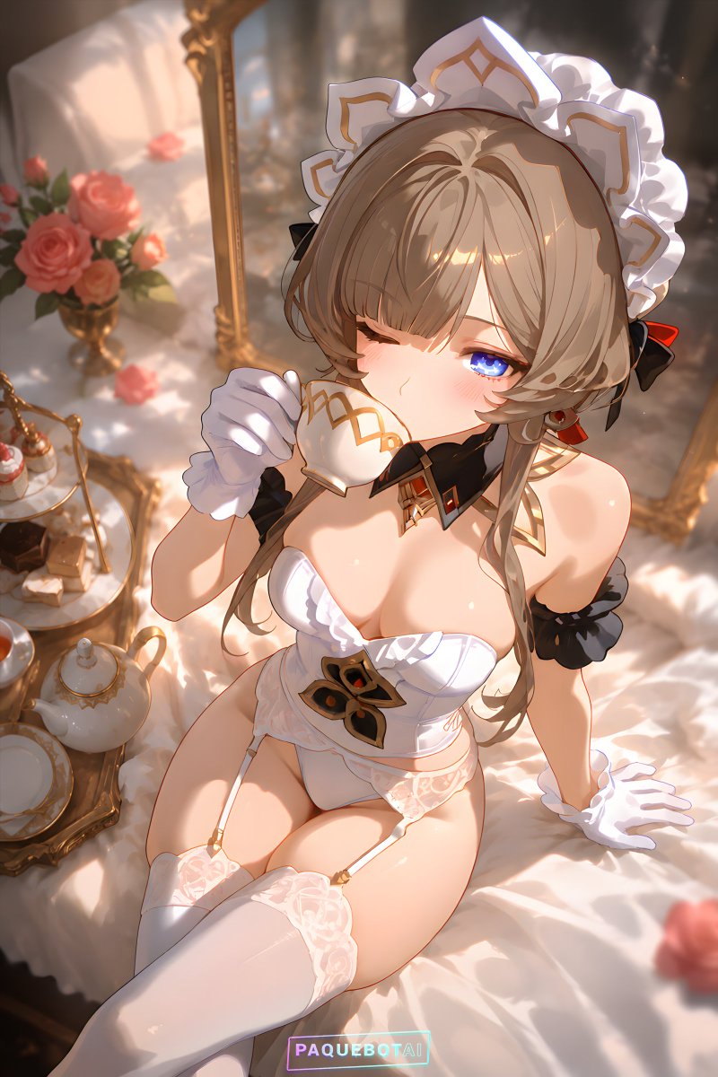 PaquebotX's tweet photo. Sandrone (サンドローネ) | Dollhouse Tea 🎀

Who dares join her tea party?
彼女のお茶会、入る勇気ある？

#原神 #GenshinImpact
[SFW] https://t.co/esBNMDmt0R