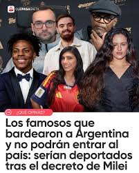 SantyRuize's tweet photo. Milei dice que CIERRA LA PUERTA a quien difunda mensajes en contra de Argentina.
Ya dijo que es mentira que la gente se muera de hambre, "estarían las calles llenas de gente mu3rta"

🔺3 Doritos después...

"ARGENTINA NO TIENE DINERO, NO TIENE NADA, ESTAN LUCHANDO POR SOBREVIVIR,SE ESTÁN MURIENDO"
- Trump- 

Va a incluir a Trump en su lista de personas para deportarlos ?
También dió dinero para financiar campaña en contra de Argentina como México?
