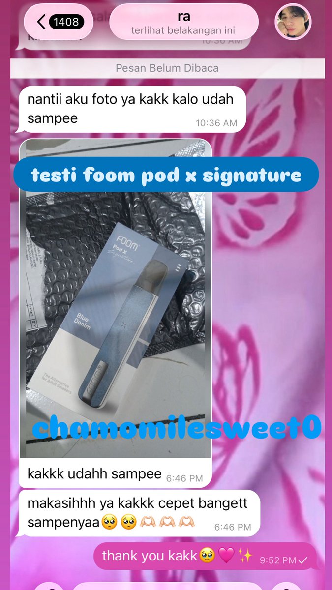 chamomilesweet0's tweet photo. forsale foom pod x signature (new)
-sudah inc ct
-harga promo under ofc store
dm for more/tele link di bio
#wts #WTs #wtb #WTB #pod #pods #vape #vapetwt #vapes #zonajajan #zonauangᅠ #zonaBU #ZonaBA #foom #RELX #oxva #bealanjaㅤ https://t.co/07KvVQJGTE
