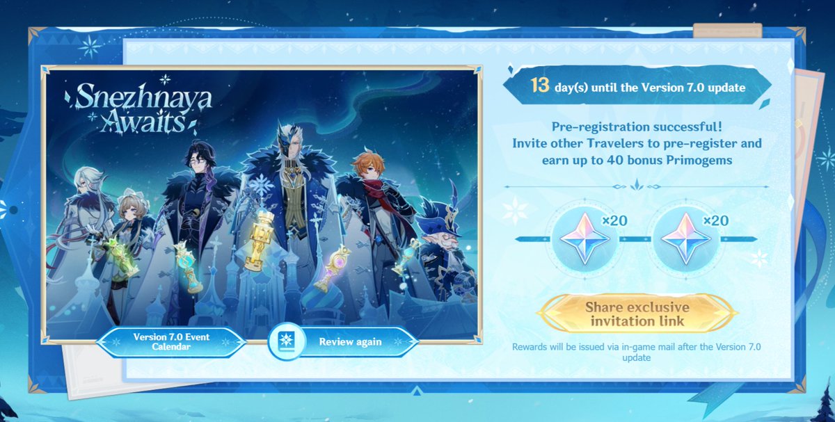 GenshinUniverse's tweet photo. New Web Event! Share your link and let's help each other :)

My link: https://t.co/mTJL74jWOo

#GenshinImpact https://t.co/YoJ52YwU0q
