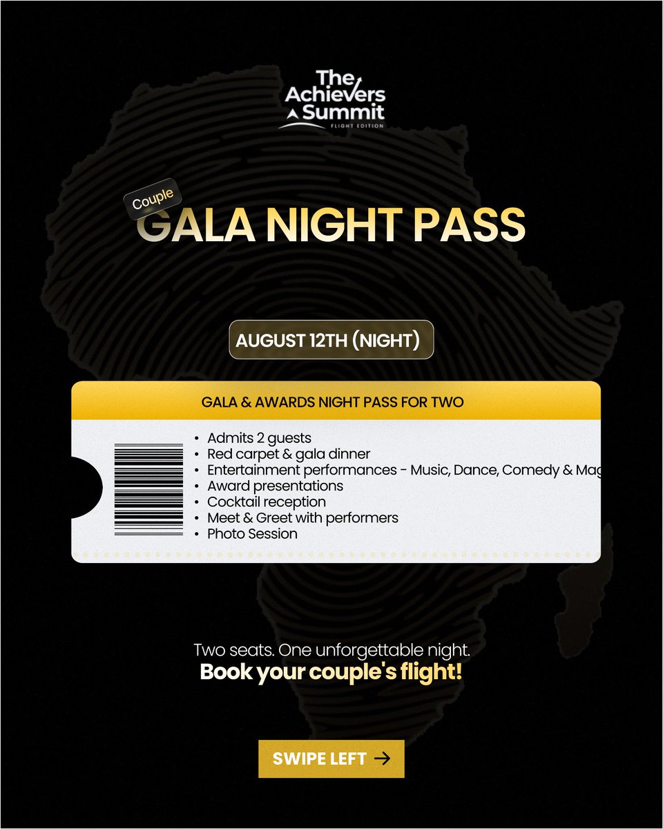 achieversummit's tweet photo. Achievers Summit 2026 is here! Multiple boarding passes = different levels of access, networking &amp; experiences (Gala Night, investor track &amp; more). Pick the one that fits you.

📅 Aug 11–13, 2026
📍 Oriental Hotel, VI, Lagos

Get your ticket now!!!! https://t.co/Xuwkj1S0AM