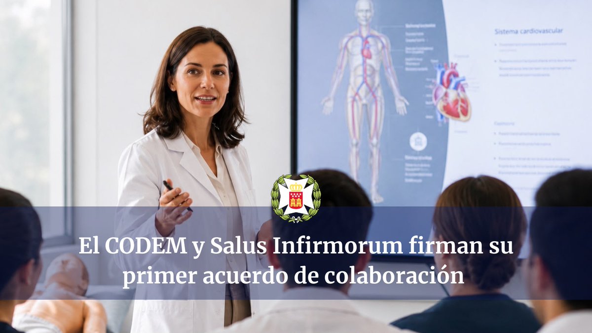 CODEMmadrid's tweet photo. 🤝 El #CODEM y @FacultadSalus  firman un acuerdo para facilitar el acceso de las enfermeras y enfermeros de Madrid al Máster Universitario en Docencia para Ciencias de la Salud.
👉 Más información:
https://t.co/tDav4NbE2l https://t.co/U6BF6Q7KkQ