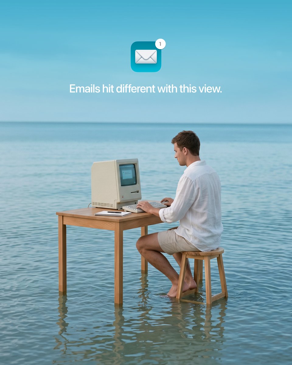 workobi's tweet photo. Hybrid work looks good on you. 💻🌊

That's why you should work hybrid.

✨ This visual was created with AI.

#workobi #hybridwork #workfromanywhere #futureofwork #remotework https://t.co/19eg72rud1