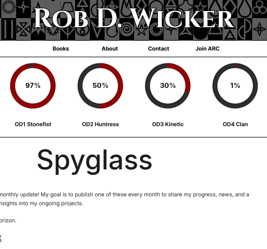 RobDWicker's tweet photo. Montly update is live:

https://t.co/6zzigPHt2i

Everything is progressing smootly and released day is just around the corner.

#writings
#fantasybooks
#indieauthors
#litrpg
#progressionfantasy https://t.co/Gia3SV3NWB