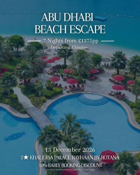 JollyHolidays3's tweet photo. ABU DHABI CHRISTMAS RETREAT
10% Early Booking Discount
7 Nights from £1375pp https://t.co/kurTJaOGfA
