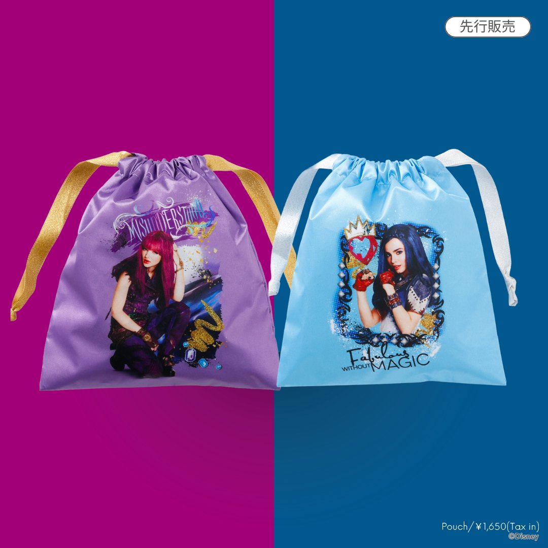 PlusAnq's tweet photo. 『#ディセンダント』「マル」と「イヴィ」2人がテーマの新アイテム✨
それぞれのモチーフが並ぶキャンバストートバッグと、つややかなサテン巾着がラインナップ。
EC販売に先駆けてDisneyTHEMARKET in 日本橋三越本店にて先行販売いたします。

アイテム一覧はこちらからチェック⇒https://t.co/UURUoGFtEk
#plusanq_dtm