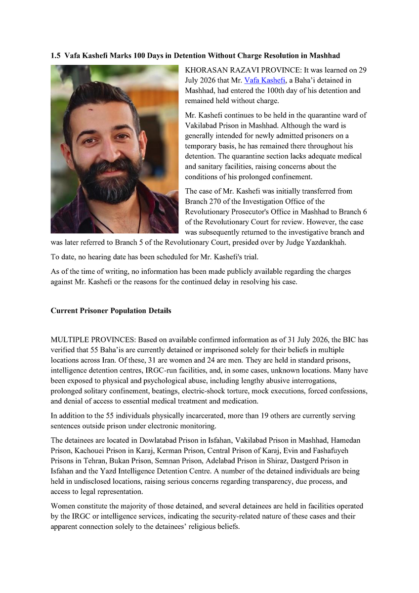 PersecutionIran's tweet photo. Iran News #Bulletin #26-2026 re the persecution and human rights abuses of the Bahá'ís in #Iran is available here: https://t.co/hIUgOoWjvd
#Bahai #Bahais_of_Iran #HumanRights
#Shiraz #Tehran #Isfahan #Mashhad https://t.co/Rf60rAeOwx