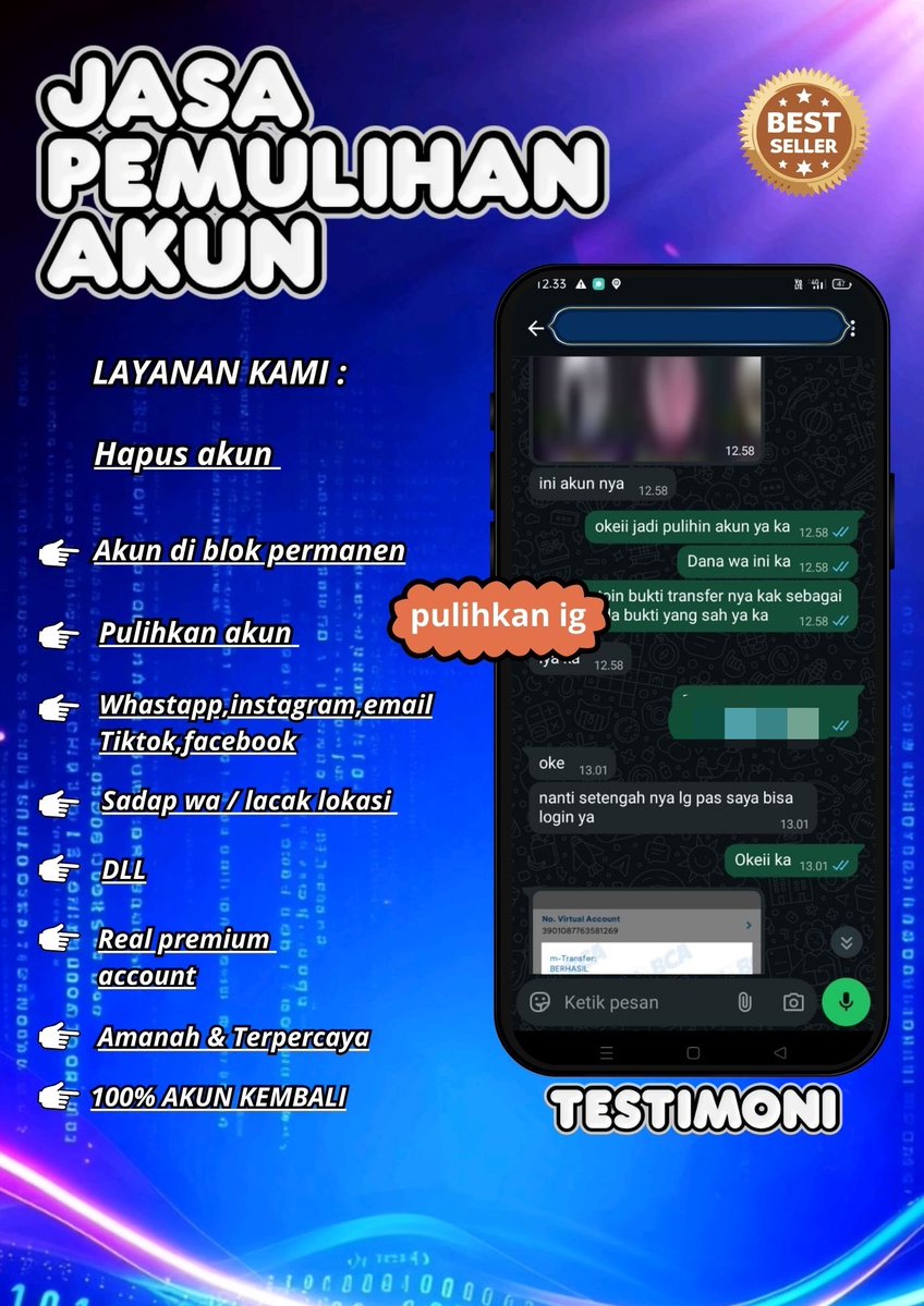 cucurel1a's tweet photo. Jasa Hack Akun &amp; Pemulihan Akun dan lacak lokasi nya ..~

⟡Jasa balikin akun/ u suspend &amp; suspend akun, Instagram dan Facebook, Tiktok, Linkedlin, Gmail, Line, all sosmed 

⟡Hapus akun Facebook, Instagram, Line, Twitter, YouTube, &amp; lain nya

•WA di bio profil mimin..~’🌤️ https://t.co/NEDFwWpRY8