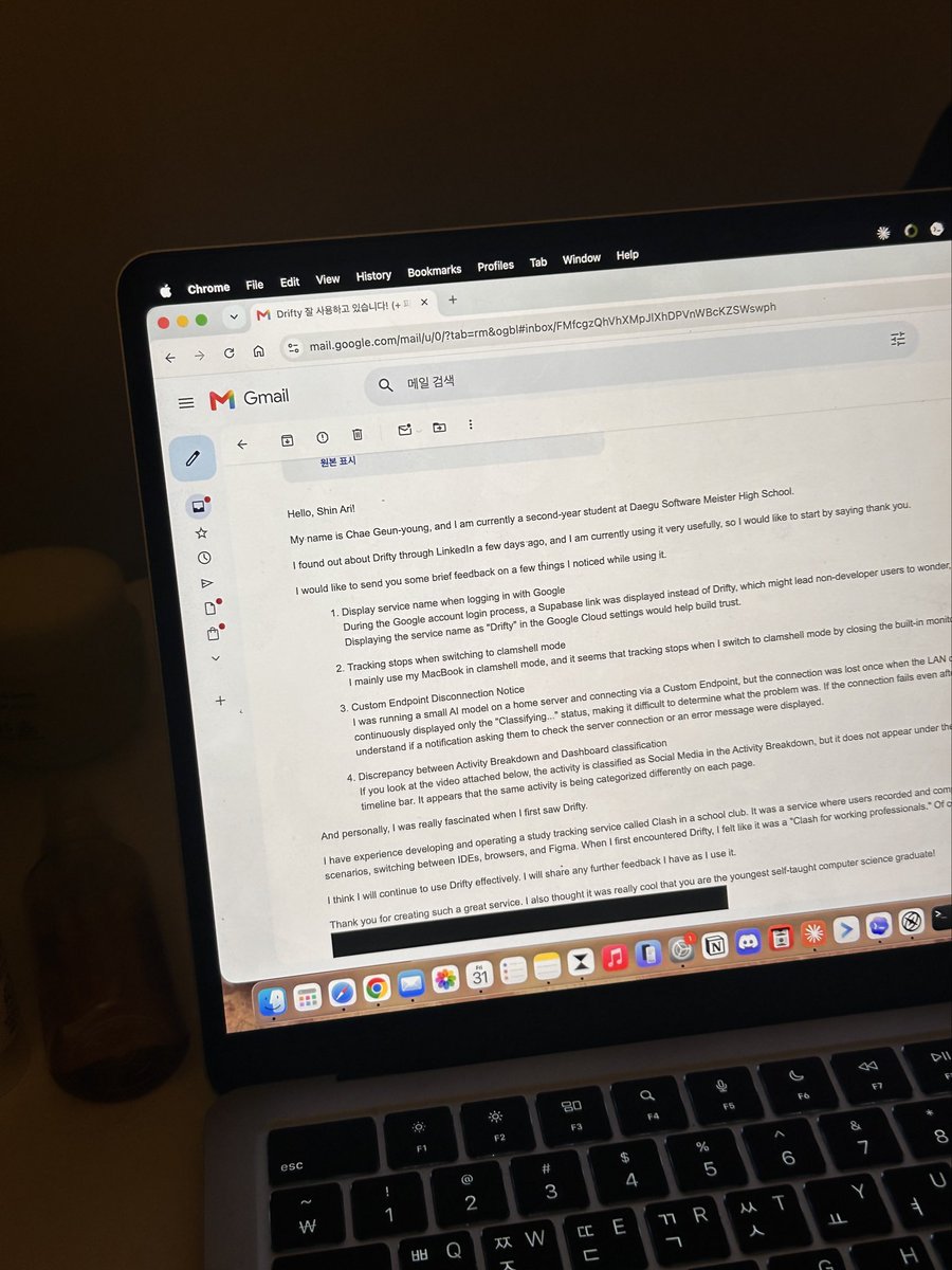 arishinme's tweet photo. A Korean high school student just sent us a thank-you email with feature feedback.
Those users are priceless💌💌 https://t.co/l6LNC3gi0k