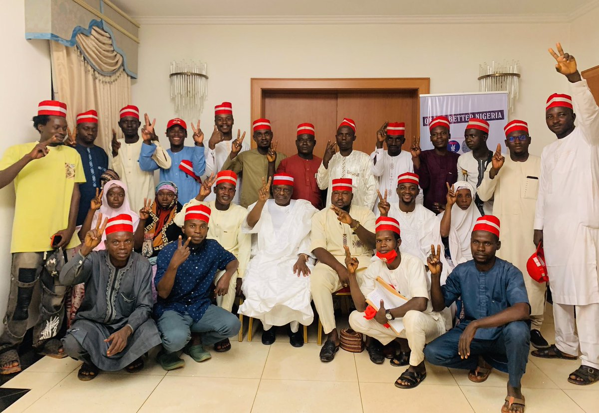 NigeriaNDCHQ's tweet photo. His Excellency, Sen. @KwankwasoRM, PhD, FNSE, the Vice Presidential Candidate of our great party, hosted members of the Kano South Progressive Forum, Abuja Branch. In the same vein, His Excellency also received a delegation of leaders of the Kwankwasiyya and ‘OK’ Movement Loyalists from Ondo State, who paid him a courtesy visit at his residence in Maitama, Abuja.