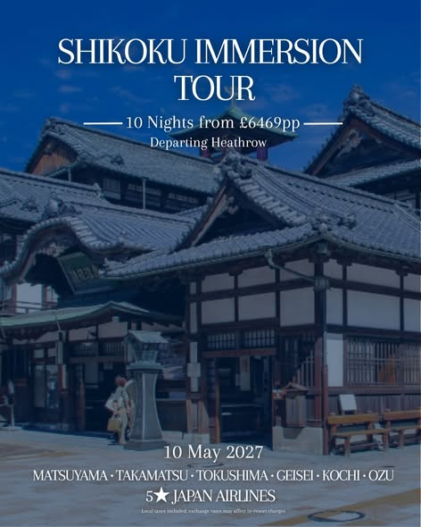 JollyHolidays3's tweet photo. Shikoku Immersion Tour
5★ Japan Airlines
17 Nights from £6469pp https://t.co/m9swUa0OSW