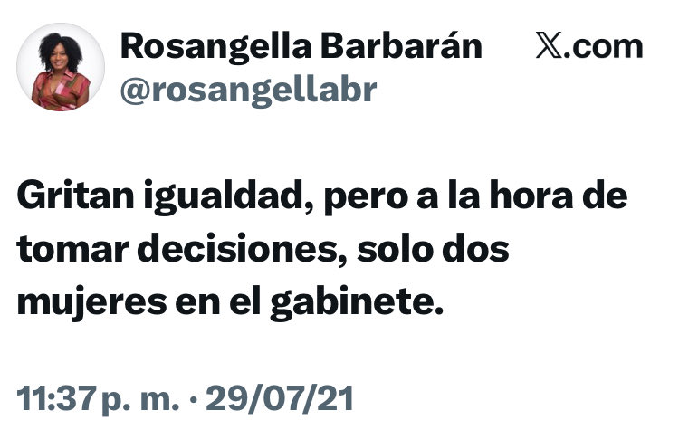 JulissaMantill6's tweet photo. Esto se dijo en el 2021  contra el  gabinete Castillo. Buen ejemplo del uso de consignas feministas solo cuando beneficia políticamente. Además, las 
mujeres de FP notaron que fueron excluidas por su lideresa porque ella podía elegirlas de Ministras? No están capacitadas o qué? https://t.co/ZNKyvYt3TF